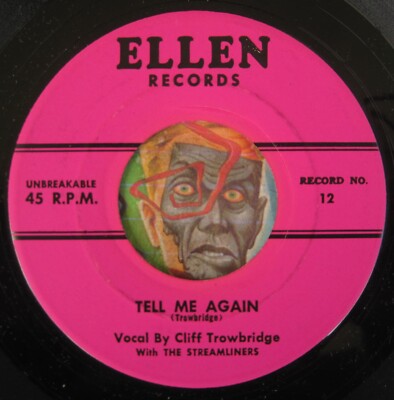 HEAR Cliff Trowbridge 45 Don't Try To Get Away / Tell Me rockabilly primitive EX