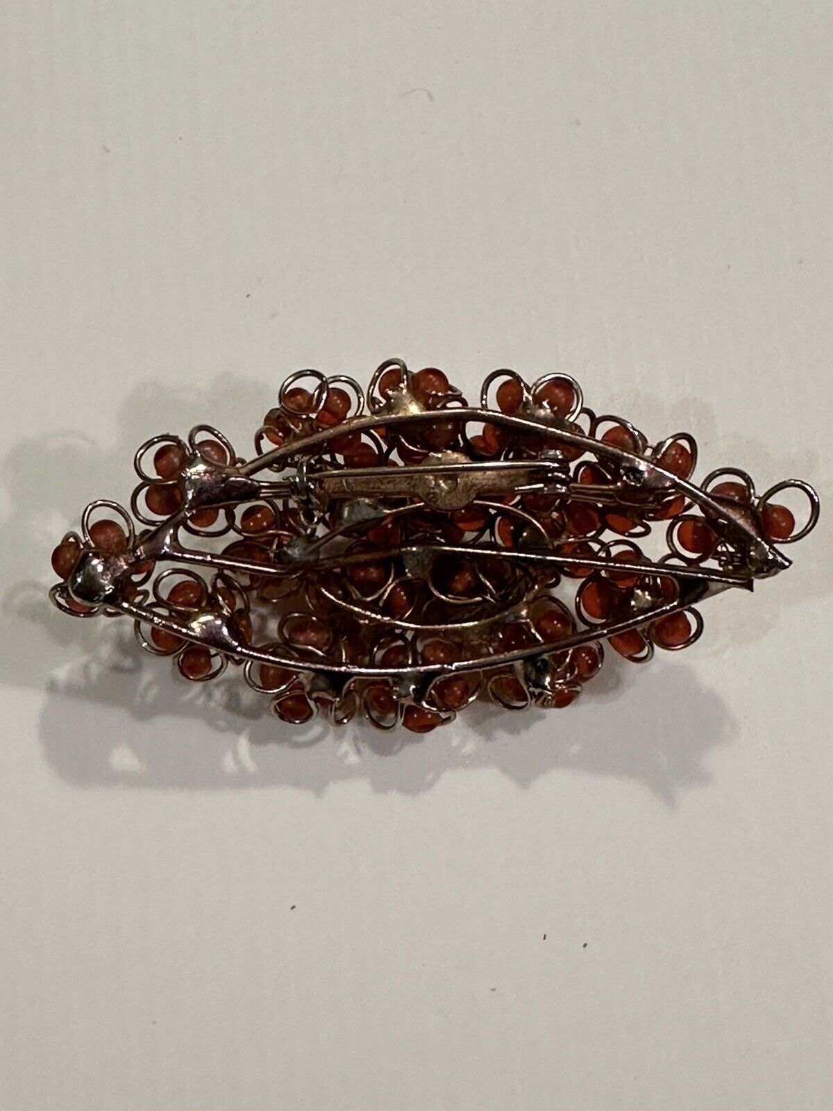Vintage Hand Crafted Cinnamon Colored Seed Bead B… - image 8
