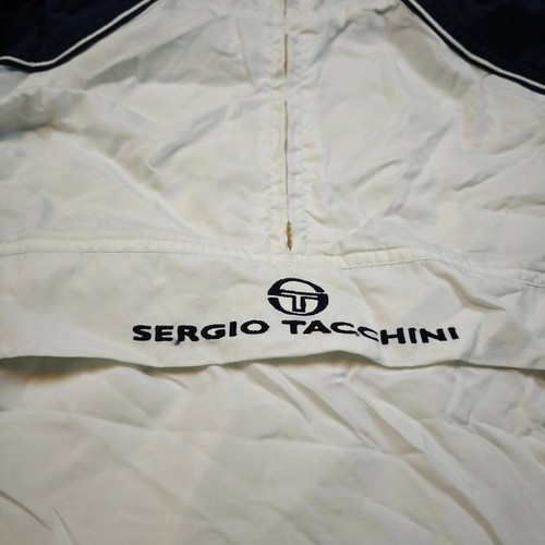 Vintage Sergio Tacchini Jacket Mens Large Pullover White Windbreaker 90s outdoor - Picture 5 of 15