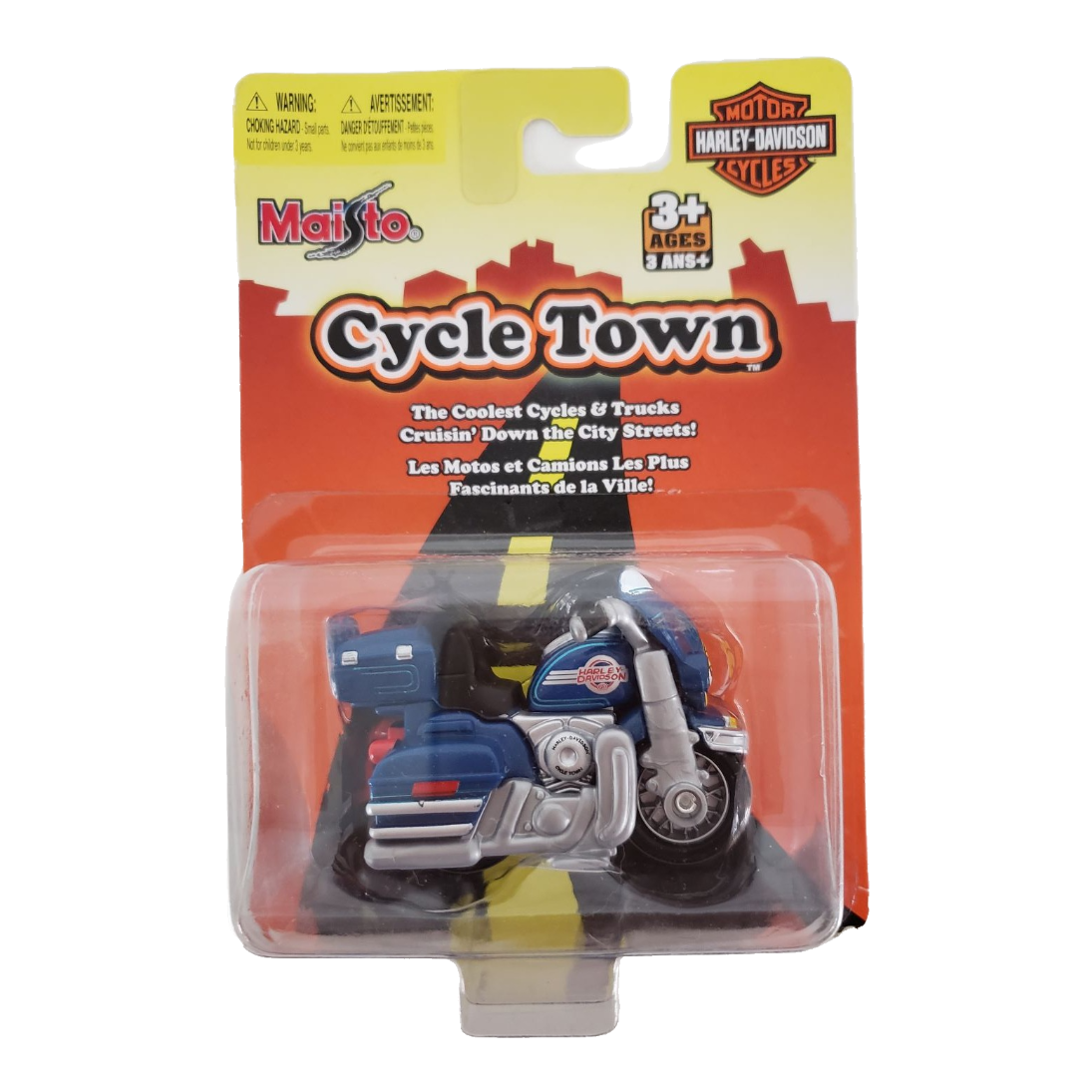 Cycle Town Harley-Davidson グッズ おもちゃセット 2007 Maisto Cycle Town Harley Davidson Motorcycle Blue & Silver