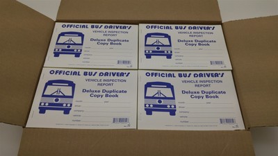 100 Lot JJ Keller 902 (25B) Bus Drivers Vehicle Inspection Report 2-Ply w/Carbon