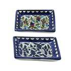 Ceramic Rectangle plate Palestinian Hand painted Plate Hebron Ceramic 14 cm