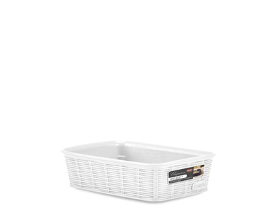 Basket Elegance Effect Rattan 20x14x6 White Stefanplast