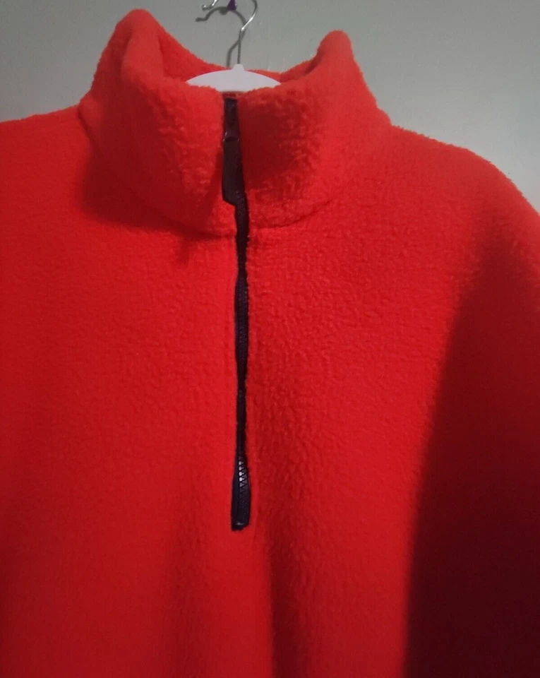 WorkShop Republic Clothing Chaqueta Pullover Roja Polartec® Polar Media Cremallera Talla XL Foto 4 de 4