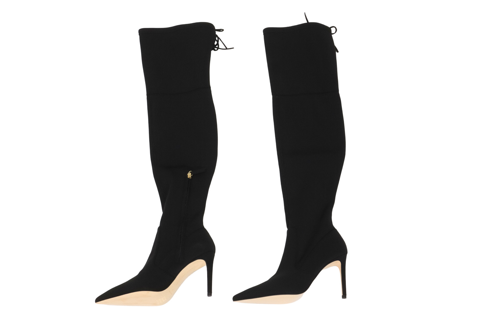 Good American THE OVERTIME BOOT HASTA EL MUSLO NEOPRENO NEGRO001 Talla 8