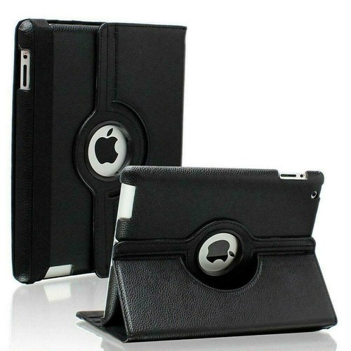 Housse Etui Coque 360 Rotatif Cuir Folio Antichoc Support pour Tous iPad Mini Air Pro - Photo 3/16