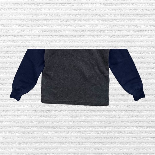 Ralph Lauren Toddler Boys Waffle Knit Hoodie Blue Gray Long Sleeve Red Pony 4/4T - Picture 8 of 11