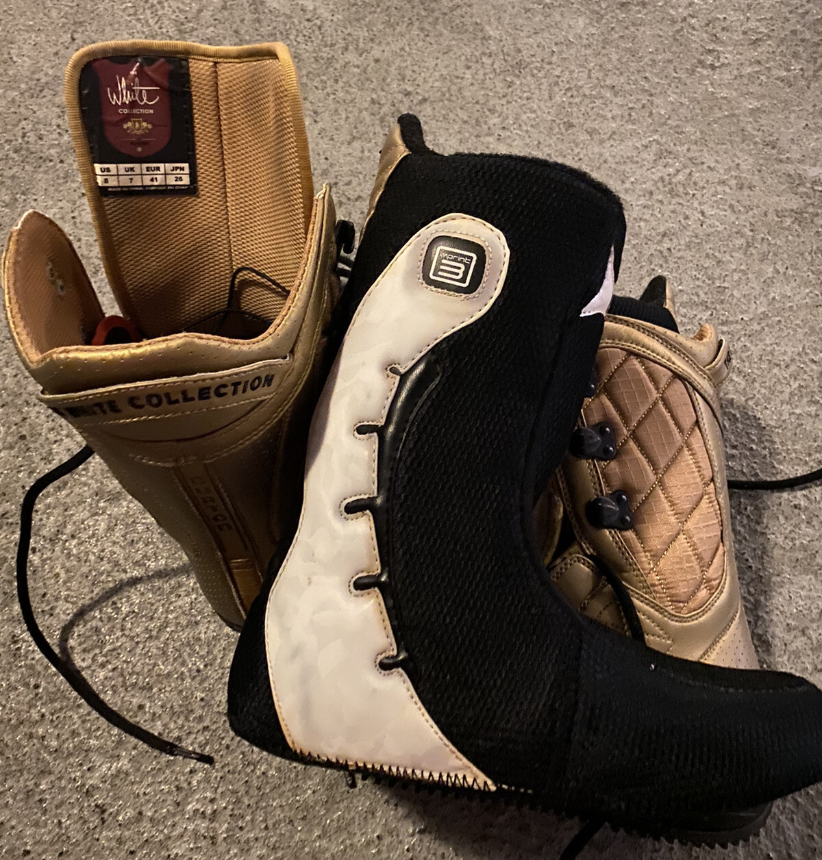 Vintage BURTON Shaun White gold Snowboard Boots GOLD