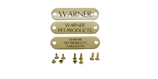 WARNER SPORTING DELUXE BRASS IDENTIFICATION ID TAG PLATE EQUINE (HORSE HALTER)