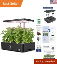 Compact Hydroponics Growing System: 12 Pods, LED Light - Perfect Gift Solution