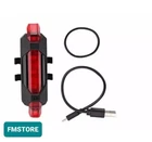 Bike Rear Light Headlight 5 LED Safety Bicycle Built-in Battery Red