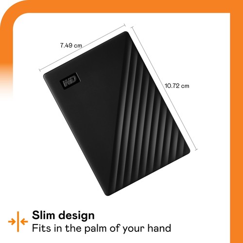 WD 6TB My Passport Portable External Hard Drive HDD-WDBR9S0060BBK-WESN - Afbeelding 6 van 7