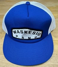 Vtg Waskesiu Lake Prince Albert Ntl Park Foam Mesh Snapback Baseball Cap Hat