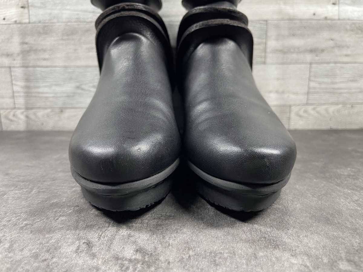 Trippen Limber Boots Women 7.5 Shoes Black Leather Platform