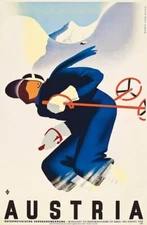 Austria 1935 Travel Poster Print  Reproduction Giclee Print 11x17