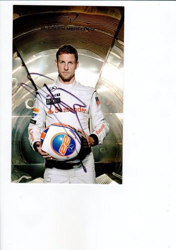 Jenson Button Signed 5x8.5 AUTO Autographed Photo Photograph Formula One F1 #01
