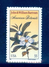 US 3314 John & William Bartram, American Botanists, Mint NH, includes new mount