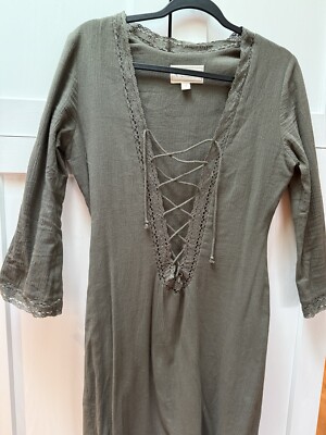 Golden Brown The Label Redwood Dress ~ Charcoal size Medium | eBay