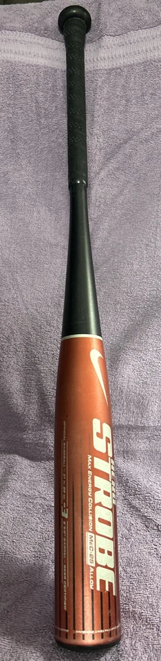 Bate de béisbol Nike Aero Strobe MEC 25 31/28 2 5/8" barril -3 certificado de béisbol Foto 2 de 4
