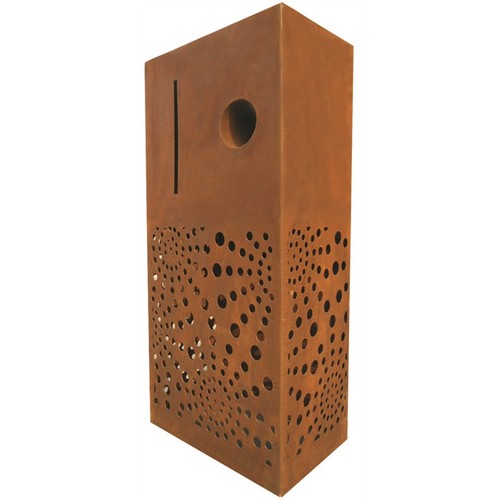 NEW Modern Large Pillar Rustic Steel Rust Finish Vista Letter Box Letterbox A4 - Picture 2 of 2