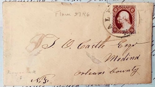 #11 - 97R6 einzigartige & seltene große „Fehler am Hals“ Abdeckung mit Inhalt, Albany 1857 - Bild 2 von 5