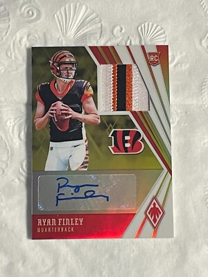 RYAN FINLEY 2019 PHOENIX GOLD ROOKIE PATCH AUTOGRAPH AUTO! RC! #18/50! BENGALS!