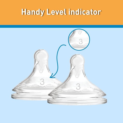 Dr. Brown's Options+ Wide-Neck Bottle Teat, Level 3 (6m+) Pack of 2 - Picture 4 of 6
