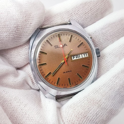 ⭐ Rare VINTAGE Soviet watch Slava mechanical 2428 26 jewels Made in USSR 1980s