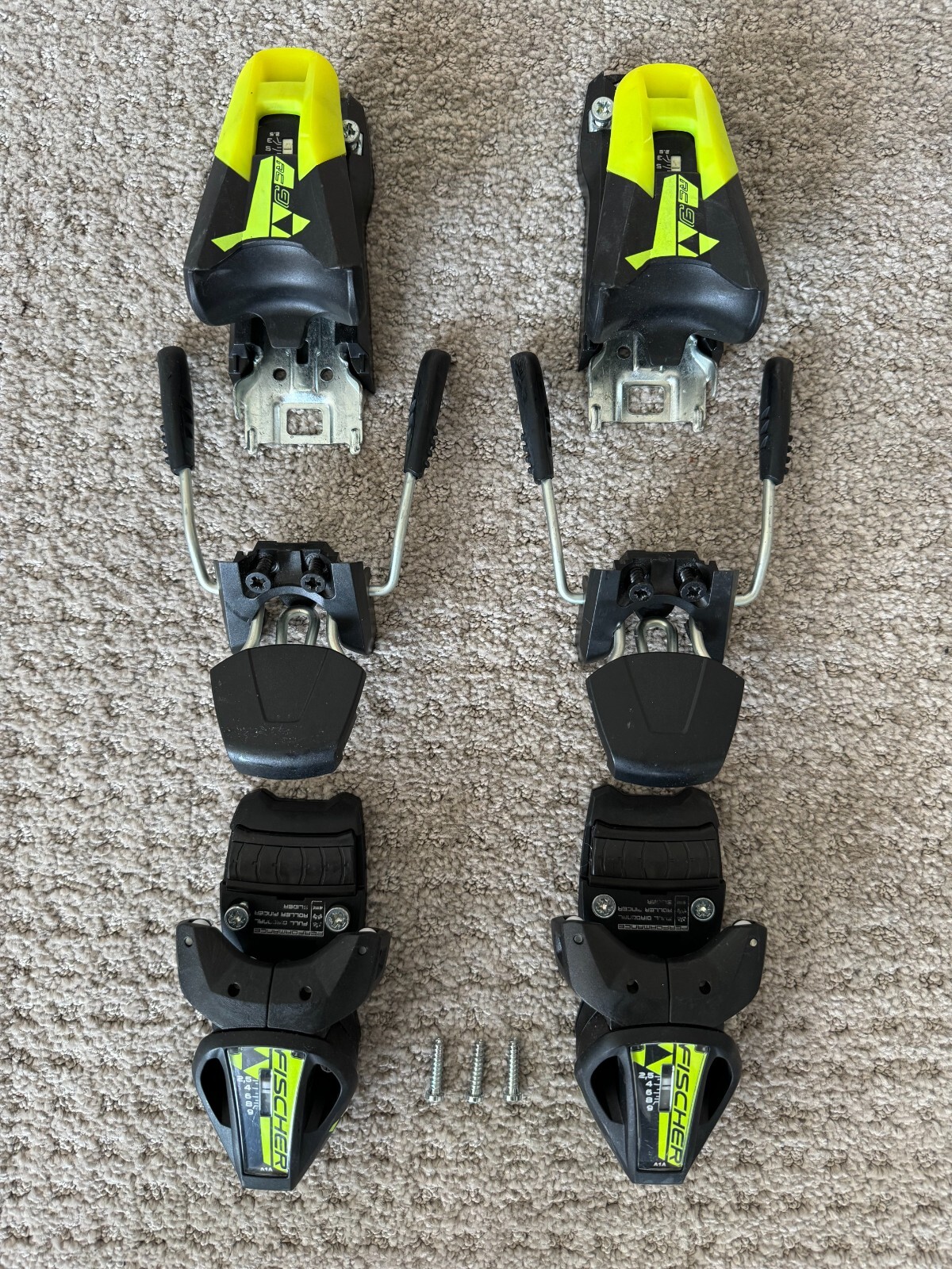 Fischer RC4 Z9 Ski Race Bindings Black/Yellow eBay