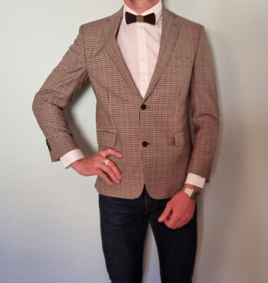 Eduard Dressler Sakko Jacke Jacket Karo Gr. 24 = 48 = M (untersetzte Größe)
