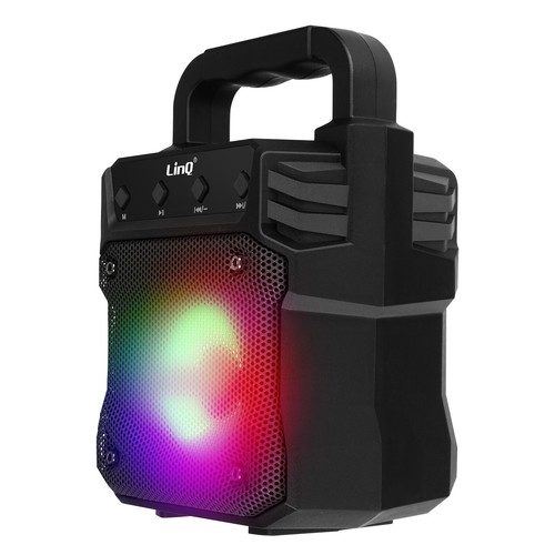 Altavoz inalámbrico LinQ Negro, diseño compacto y portátil - Zdjęcie 2 z 6