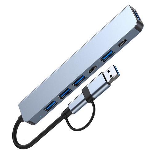 7 In 2 USB HUB With Splitter Card Reader, USB C Port, Docking Station - Afbeelding 5 van 12