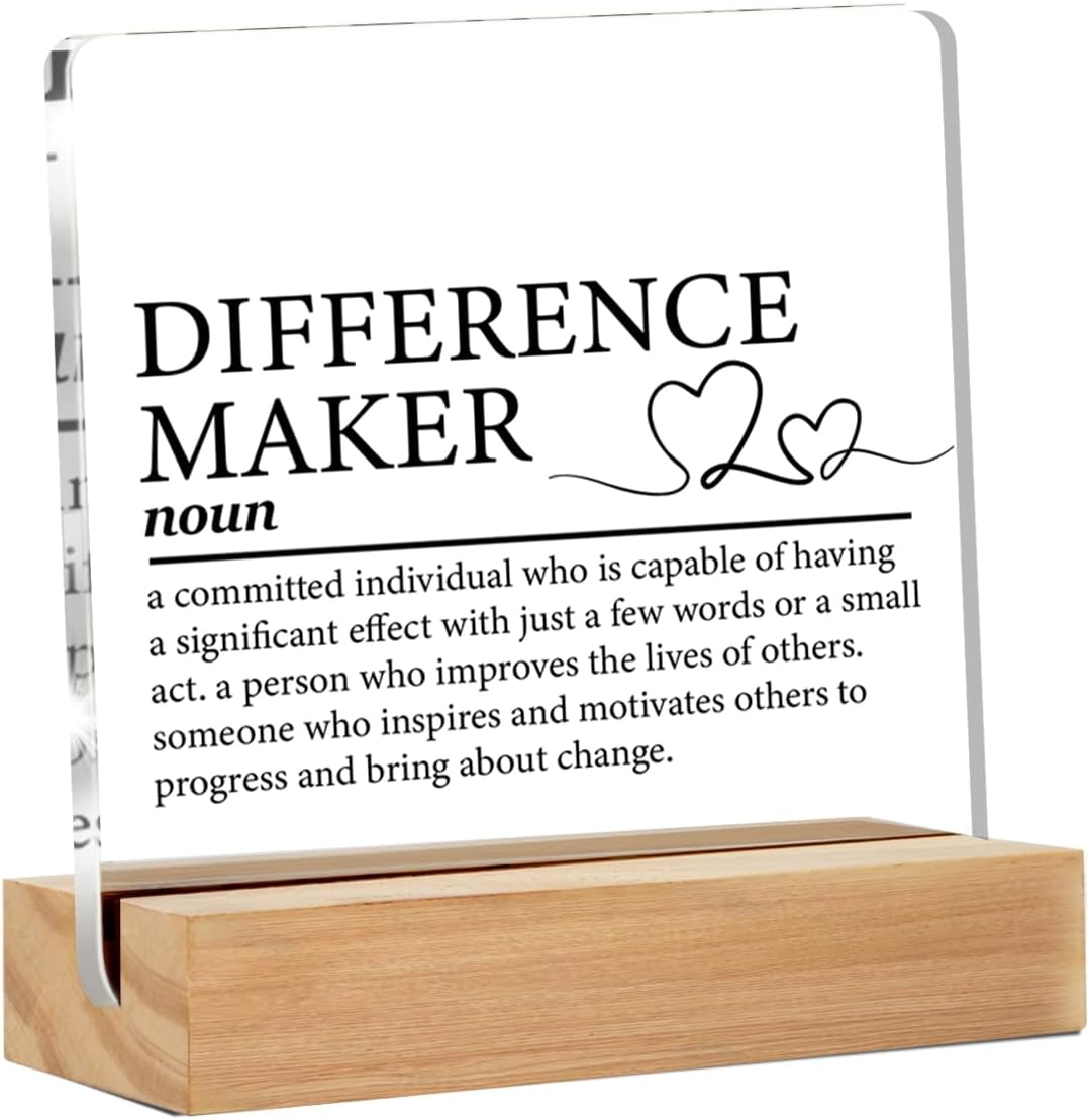 Difference Maker Gifts for Men Women, Appreciation Gifts for Coworker Retirement