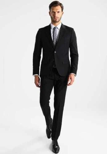 Traje ajustado Antony Morato negro pecho 40 W34 talla 50 PVP £225 TD7 TT 01 Foto 3 de 4