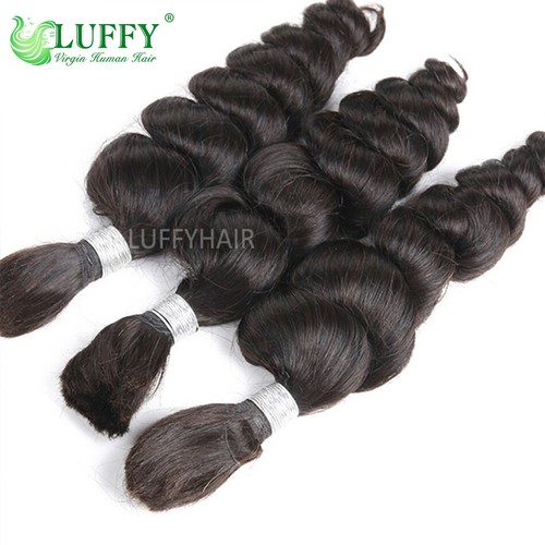 Loose Wave Brazilian Human Hair Bulk For Braiding No Weft Human Hair Extensions - Picture 3 of 12