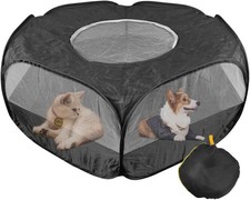 Small Animal Plaype Black Breathable Pet Playpen Cage Tent Portable Fence Tent