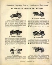 1927 PAPER AD Pedal car Carford Dump Truck Auburn Republic Airplane irish Mail