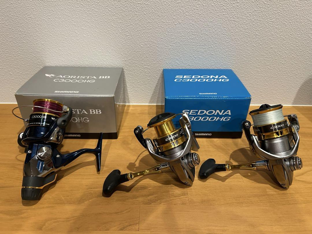 Shimano AODISTA BB C3000HG SEDONA C3000HG Spinning Reels Used and 