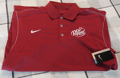 Nike Dri-fit Dr Pepper Golf Work Polo Men's Size Large Plus Dr