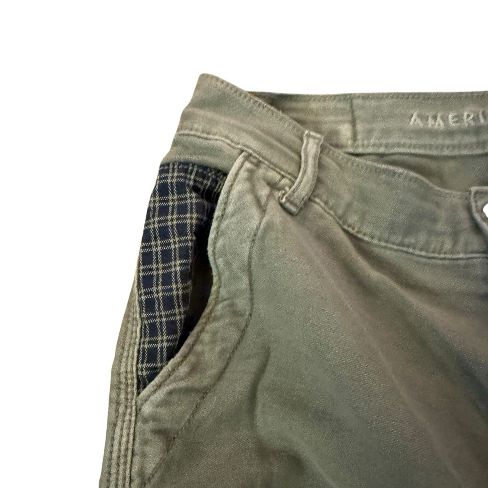 American Eagle Carpenter Patchwork Stretch Utilit… - image 8