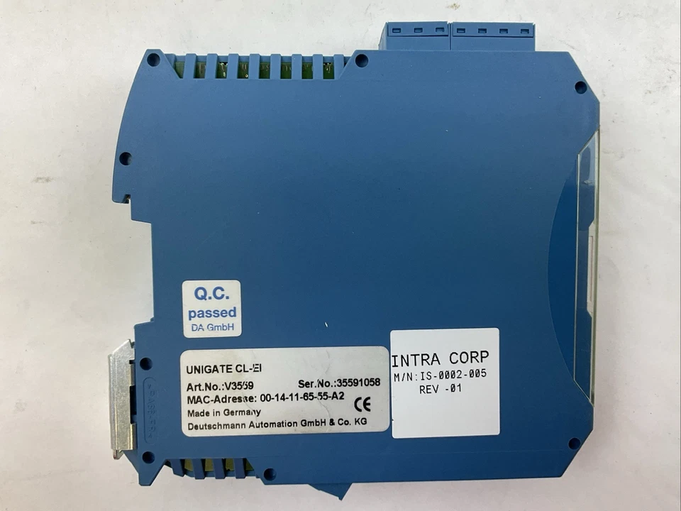 DEUTSCHMANN AUTOMATION RS232/422/485 UNIGATE CL-ETHERNET/IP IS-0002-005 REV -01 - Image 2 of 4