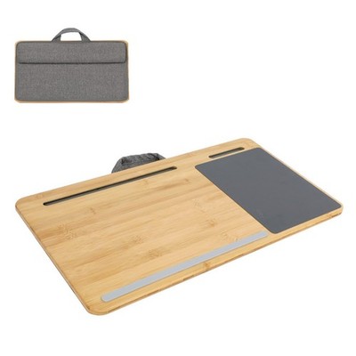 Laptop Lap Desk with Cushion Protable LapDesk with Handle Tablet Support Hold...