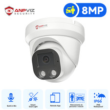 Anpviz 8MP/4K PoE IP Camera Turret Security Cam Outdoor Indoor Smart Color Night