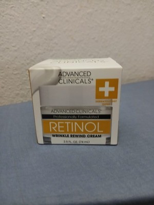 New Advanced Clinicals Retinol Wrinkle Rewind Cream Size 2.5Fl OZ