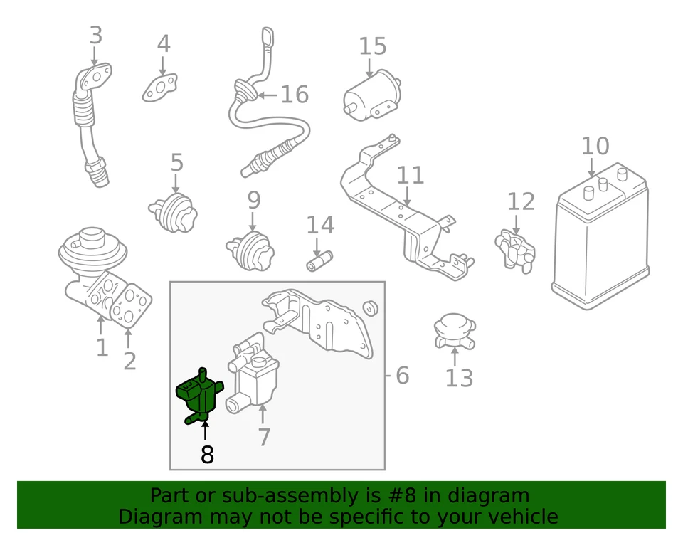Solenoide de control de válvula de recirculación de gases de escape (Egr) genuino MR127520 Foto 2 de 2