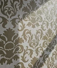 10 Rolls @ Damask Pattern Metallic Marble Glitter Motif Wallpaper Traditional