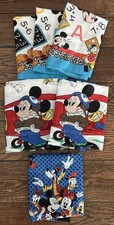 VTG 90s DISNEY Mickey Mouse  Friends Lot Of 6 Bandanas 21  FACTORY FLAWED Rare