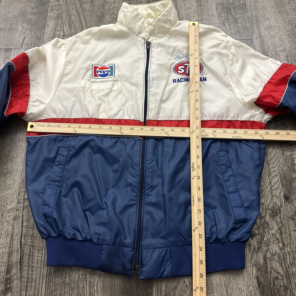 Chaqueta cortavientos vintage STP Racing Pepsi Richard Petty King Louie L Foto 3 de 4
