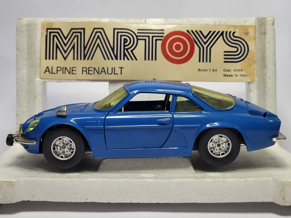 Vintage MARTOYS 1/24 ALPINE RENAULT Ref. 0109 Blue Model Car w/ Original Box - Image 3 of 4