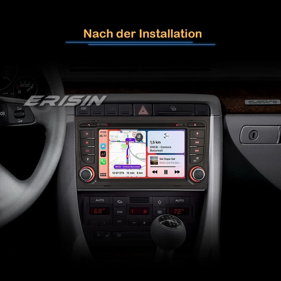 7“ 8 Kern Android 14 DAB+ Autoradio Für Audi A4 SEAT EXEO Navi WiFi CarPlay 64GB - Bild 3 von 4
